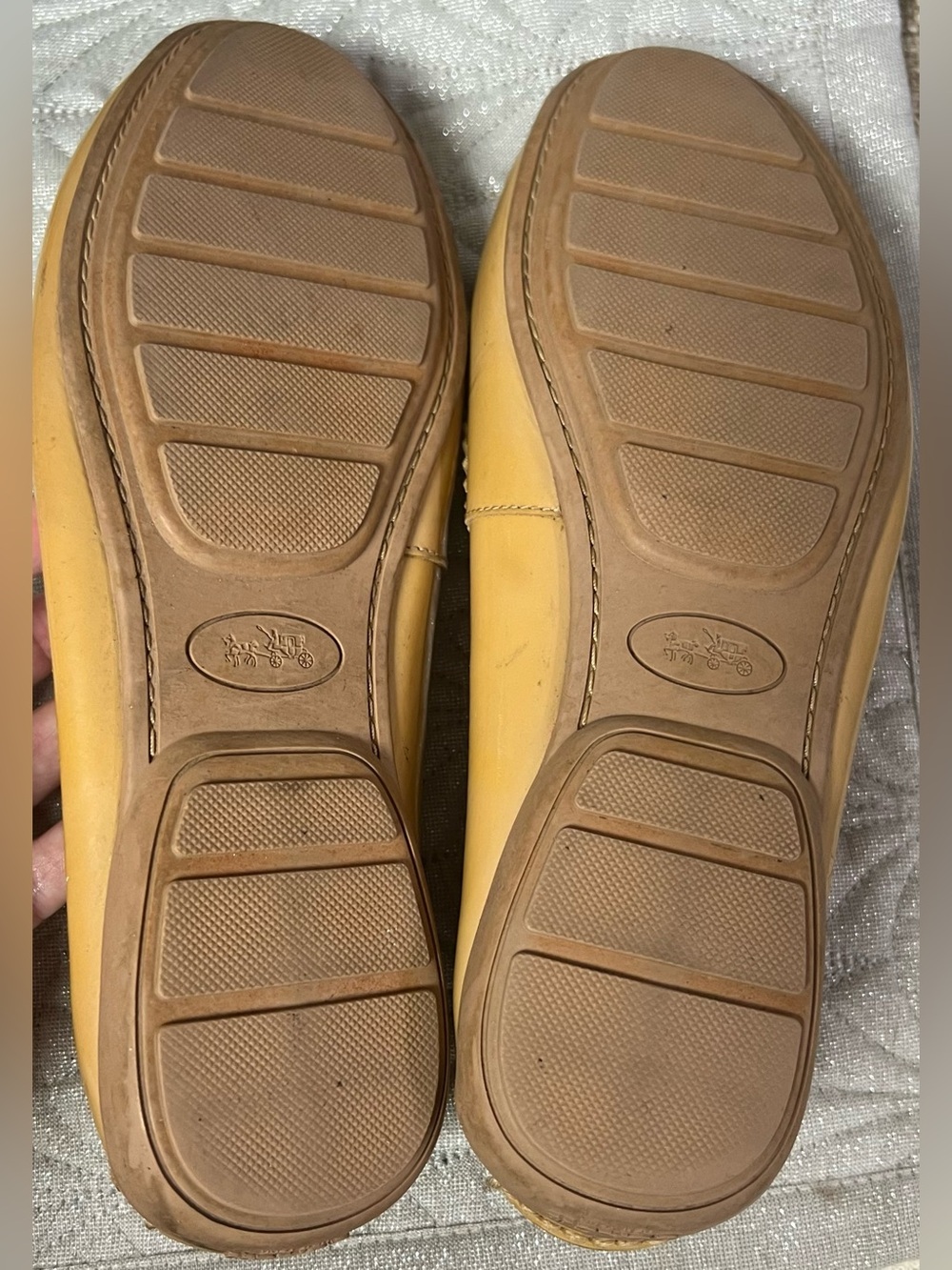 Coach Odette Patent Leather Warm Blush Beige Slip-On Loafer Size 10 Shoes - Picture 3 of 4